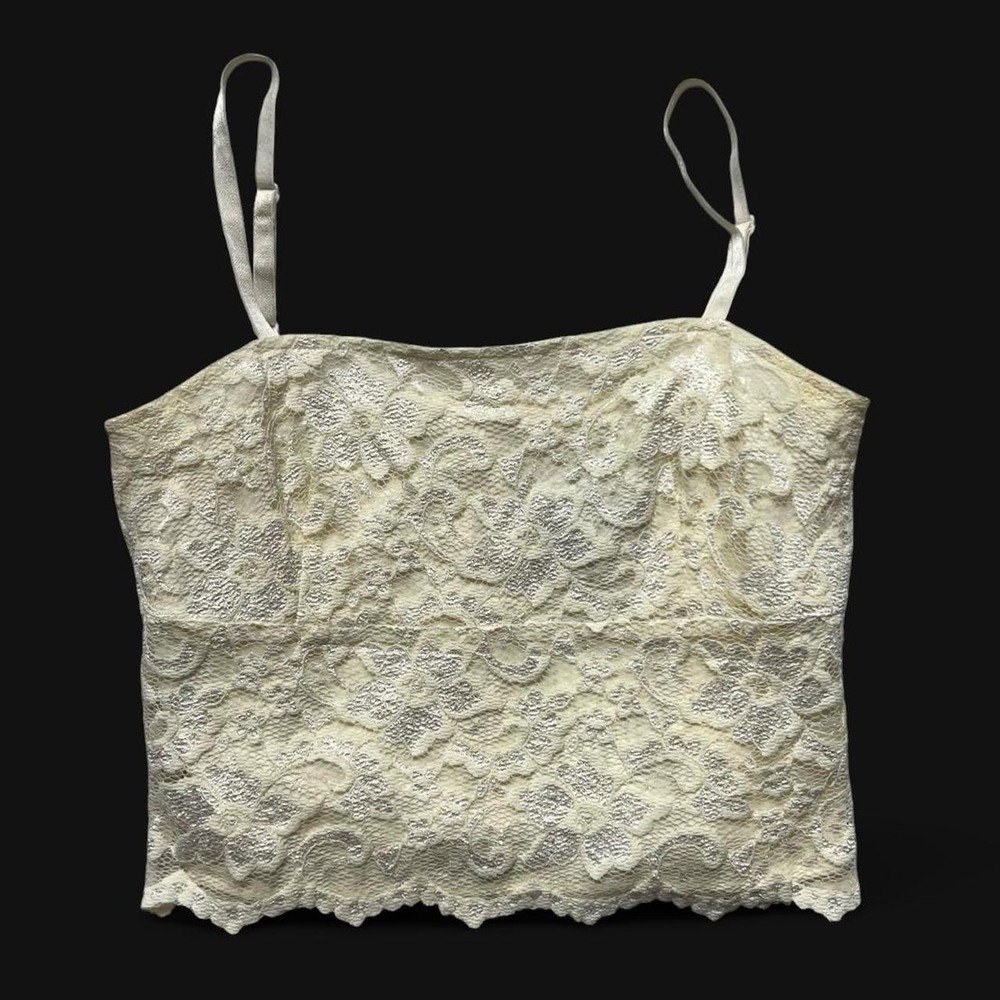 Vintage 90s Joseph Ribkoff Creamy White Lace Cami Top